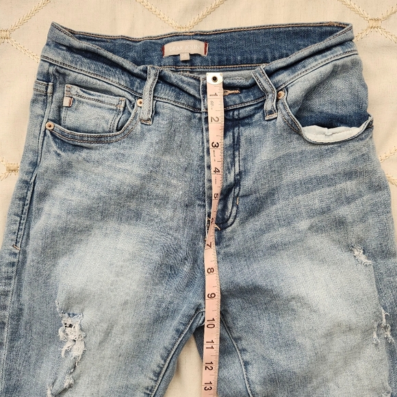 Dear John Sky Blue Ankle Jeans with Distressed Hem Sz 25 - Picture 8 of 10
